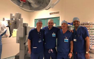 Upper GI team with the Da Vinci Robot – UHCW NHS Trust March 2019
