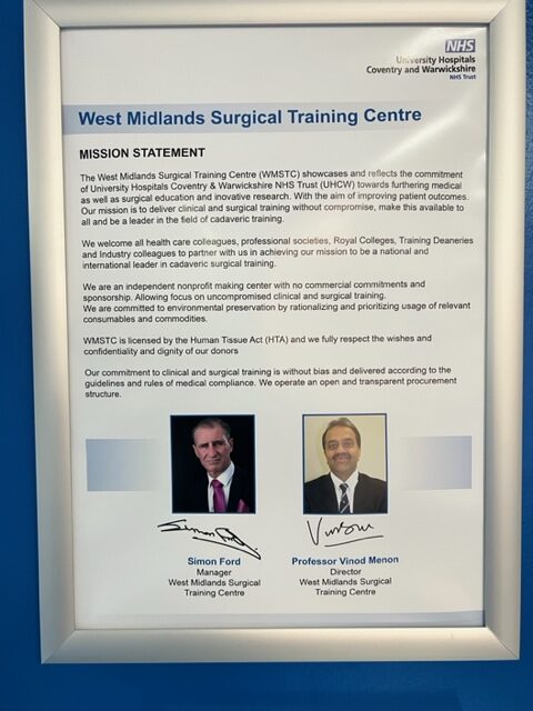 Director West Midlands Surgical Training a centre – Prof Vinod Menon – Mission Statement