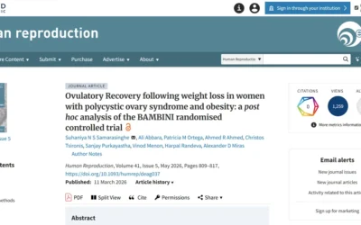 Professor Vinod Menon Co-Authors Human Reproduction Study on PCOS and Ovulatory Recovery
